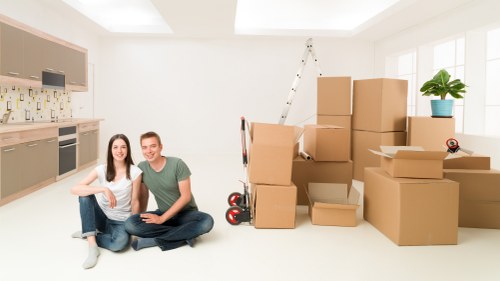 Furniture being prepared for a home move in Penge